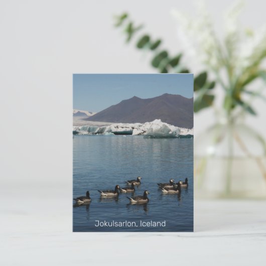 Jokulsarlon Island Postcard Postkarte (Stehend Vorderseite)