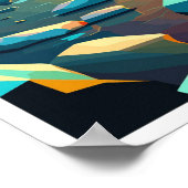 Jokulsarlon Island Travel Vintag Illustration Poster (Ecke)