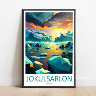 Jokulsarlon Travel Print Wall Art Jokulsarlon Wall Poster