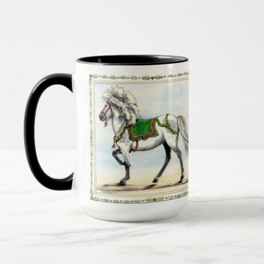 Jol Christmas Icelandic Horse Tasse (Links)