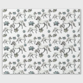 Jol Isländisch Pferde und Schneeflocken Geschenkpapier (Flach)