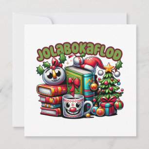 Jolabokaflod Feiertagskarte