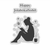 Jolabokaflod - Island Book Flood Aufkleber (Vorderseite)