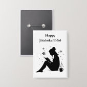 Jolabokaflod - Island Book Flood Button (Vorderseite/Rückseite)