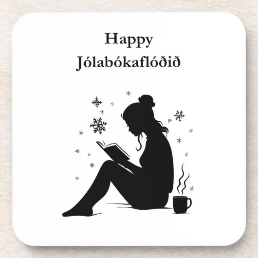 Jolabokaflod - Island Book Flood Getränkeuntersetzer (Vorderseite)