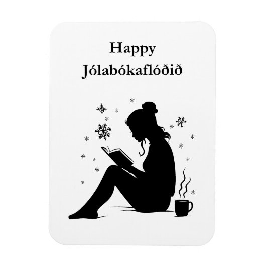 Jolabokaflod - Island Book Flood Magnet (Vertikal)