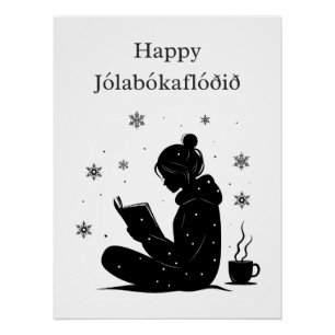 Jólabókaflóð – Isländische Bücherflut, Poster-Gesc Poster