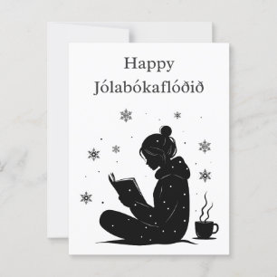 Jólabókaflóð - Isländische Buchflut, Sondergeschen Postkarte