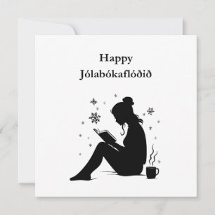 Jolabokaflod - Islands Bücherflut Feiertagskarte