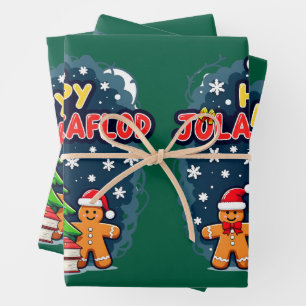Jolabokaflod - Islands Bücherflut Geschenkpapier Set