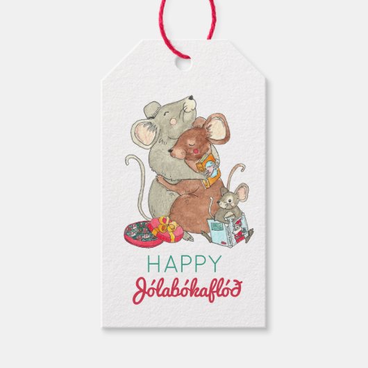 Jolabokaflod Mice Geschenkanhänger (Vorderseite)
