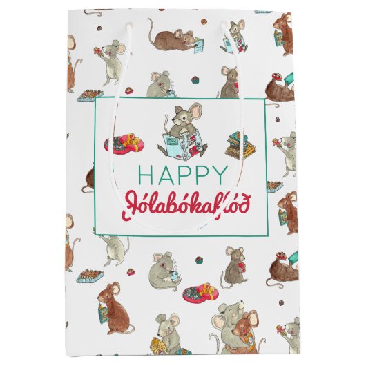 Jolabokaflod Mice Mittlere Geschenktüte (Vorderseite)