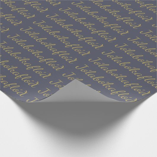 Jólabókaflóð Slate Gray Christmas Book Floor Geschenkpapier (Ecke)