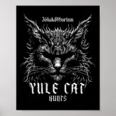 Jólakötturinn Weihnachtsfeiertag Weihnachten Cat H Poster (Vorne)