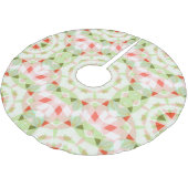 JolChristmas Red Green Pink Merry Star Muster Polyester Weihnachtsbaumdecke (Schrägansicht)