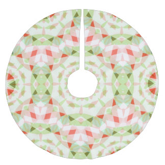 JolChristmas Red Green Pink Merry Star Muster Polyester Weihnachtsbaumdecke