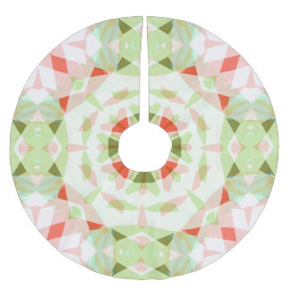 JolChristmas Red Green Pink Merry Star Muster Polyester Weihnachtsbaumdecke