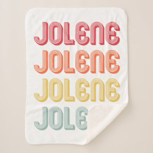 JOLENE Geschenkname Personalisiert Retro Vintag 80 Sherpadecke