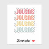 Jolene Gift Name Personalisiert Retro Vintag 80er Aufkleber (Blatt)
