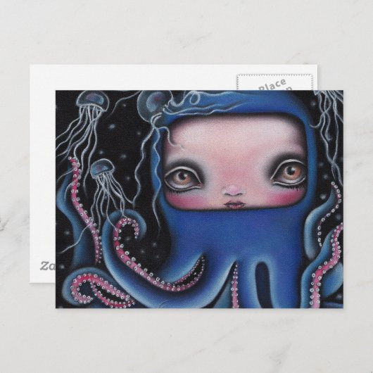 Jolenta Octopus Girl Postkarte (Vorne/Hinten)