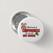 Jolest Bunch von Chipmunks Diese Seite Weihnachten Button (Vorne & Hinten)