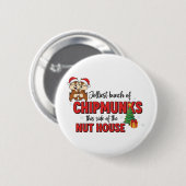 Jolest Bunch von Chipmunks Diese Seite Weihnachten Button (Vorne & Hinten)
