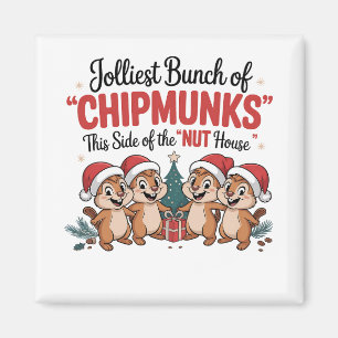 Jolest Bunch von Chipmunks Funny Rodents Xmas Magnet