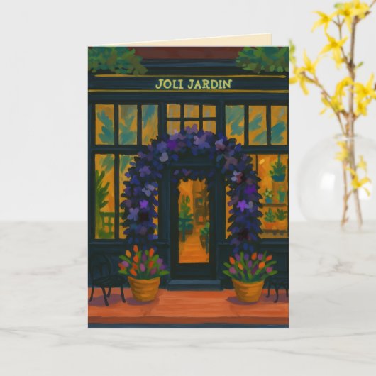 Joli Jardin  Karte (Gelbe Blume)