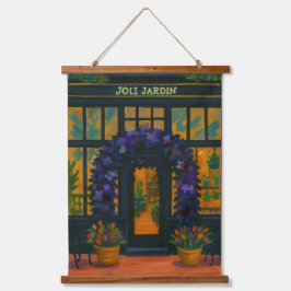 Joli Jardin  Wandteppich Mit Holzrahmen