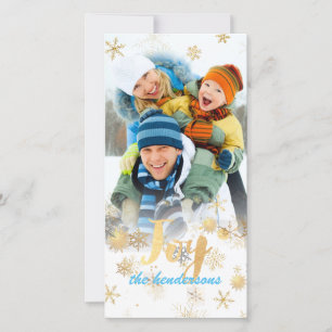 Joliday Greetings+Snowflakes+Imitate Foil Feiertagskarte