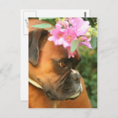 Jolie Blume Girl Postkarte (Vorne/Hinten)