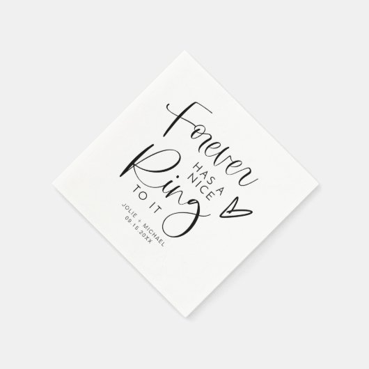 JOLIE Forever Has a Nice Ring to It Engagement Serviette (Ecke)