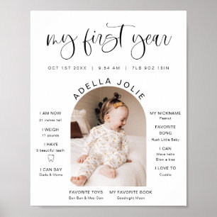 JOLIE Minimal Fun Arch Foto Erstes Jahr Meilenstei Poster