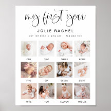 JOLIE Minimal Fun Boho Erstes Jahr Foto Meilenstei