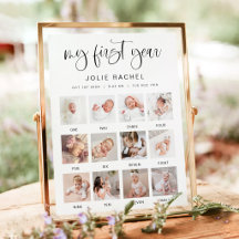 JOLIE Minimal Fun Boho Erstes Jahr Foto Meilenstei