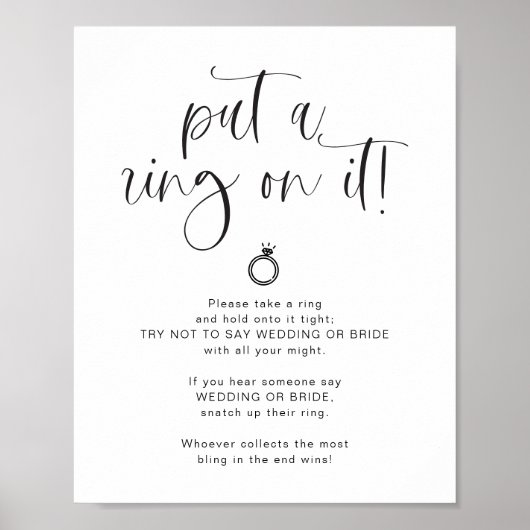 JOLIE Minimal Sage nicht Bride oder Ring Game Post Poster (Vorne)