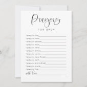 JOLIE Minimale Gebete für Baby Advice Card Game Einladung (Vorderseite)