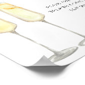 JOLIE Minimalistisch Bohemisch Bridal Mimosa Bar S Poster (Ecke)