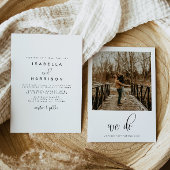JOLIE Minimalistisch Boho Simple Foto Wedding Einladung