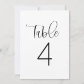 JOLIE Minimalistisch Boho Simple Tischnummer Card (Rückseite)