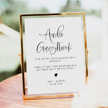 JOLIE Minimalistisch Boho Wedding Audio Guestbook 