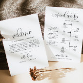 JOLIE Minimalistisch Boho Welcome Letter Timeline Einladung