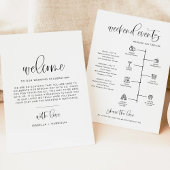 JOLIE Minimalistisch Boho Welcome Letter Timeline Menükarte