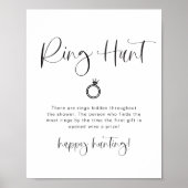 JOLIE Minimalistisch Ring Hunt Brautparty Game Poster (Vorne)