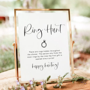 JOLIE Minimalistisch Ring Hunt Brautparty Game Poster