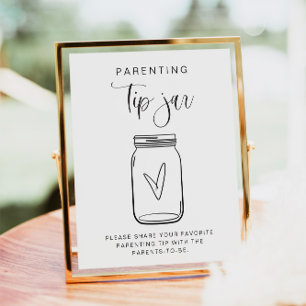 JOLIE Minimalistische Eltern Tipp Jar und Ratgeber Poster