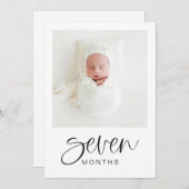 JOLIE Modern 1. Geburtstag Meilenstein Foto Banner Einladung (Vorne/Hinten)