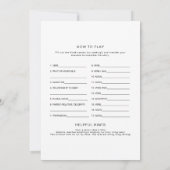 JOLIE Modern Baby Shower Libs, füllen Sie die Leer Einladung (Rückseite)