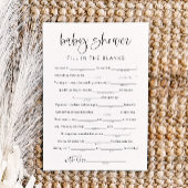 JOLIE Modern Baby Shower Libs, füllen Sie die Leer Einladung