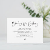 JOLIE Modern Boho Books for Baby Insert Card Einladung (Stehend Vorderseite)